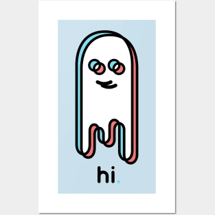 Friendly Ghost Glitch Posters and Art